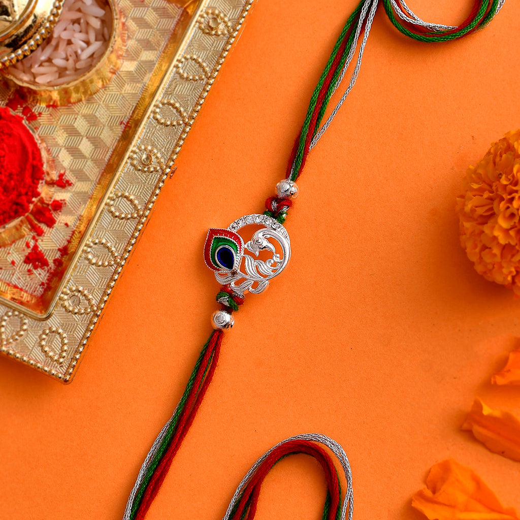 trueBrowns X Voylla Colorful Mor Pankh Thread Rakhi - Distacart