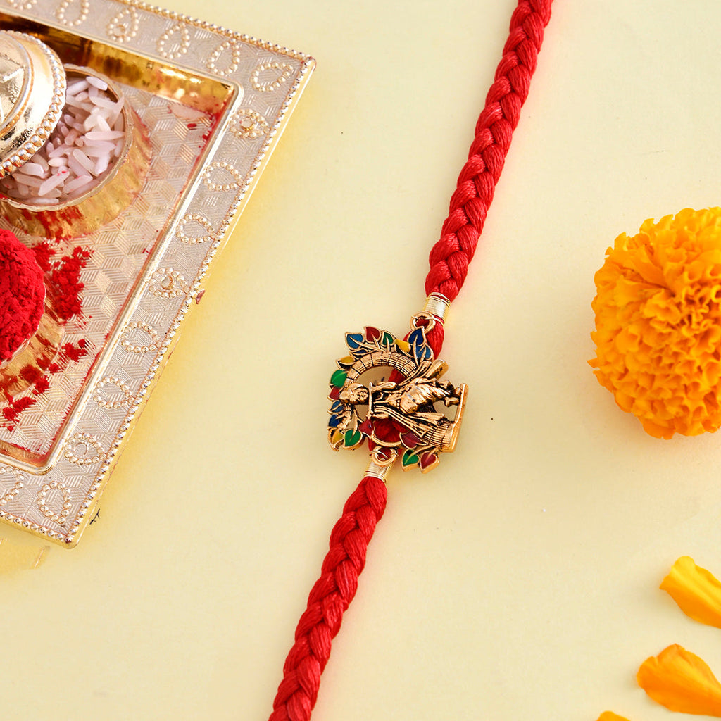 trueBrowns X Voylla Colorful Radha Krishna Thread Rakhi - Distacart