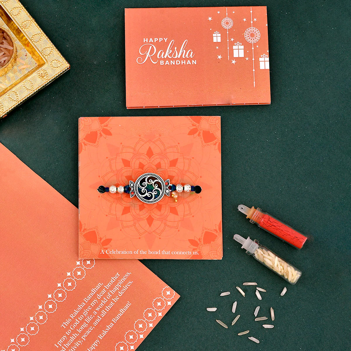 trueBrowns X Voylla Beaded Mandala Inspired Thread Rakhi - Distacart