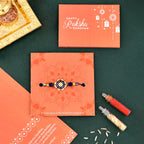 trueBrowns X Voylla Ethnic Studded Blue Thread Rakhi - Distacart