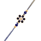 trueBrowns X Voylla Ethnic Floral Motif Blue Thread Rakhi - Distacart