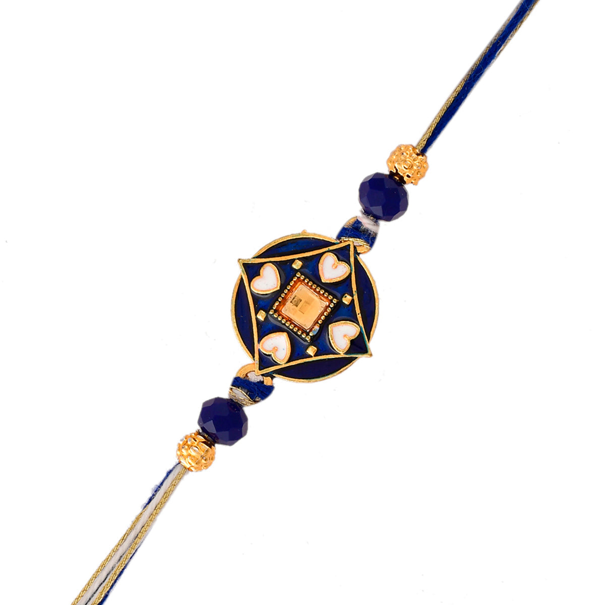 trueBrowns X Voylla Ethnic Mandala Inspired Blue Thread Rakhi - Distacart