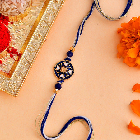 trueBrowns X Voylla Ethnic Mandala Inspired Blue Thread Rakhi