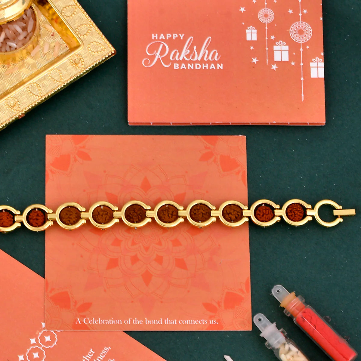 trueBrowns X Voylla Rudraksha Beads Bracelet Style Rakhi - Distacart