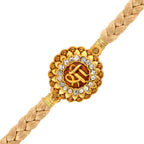 trueBrowns X Voylla Traditional Shree Inscription Zirconia Studded Rakhi - Distacart