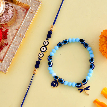 trueBrowns X Voylla Evil Eye Bracelet Style Bhaiya-Bhabhi Rakhi