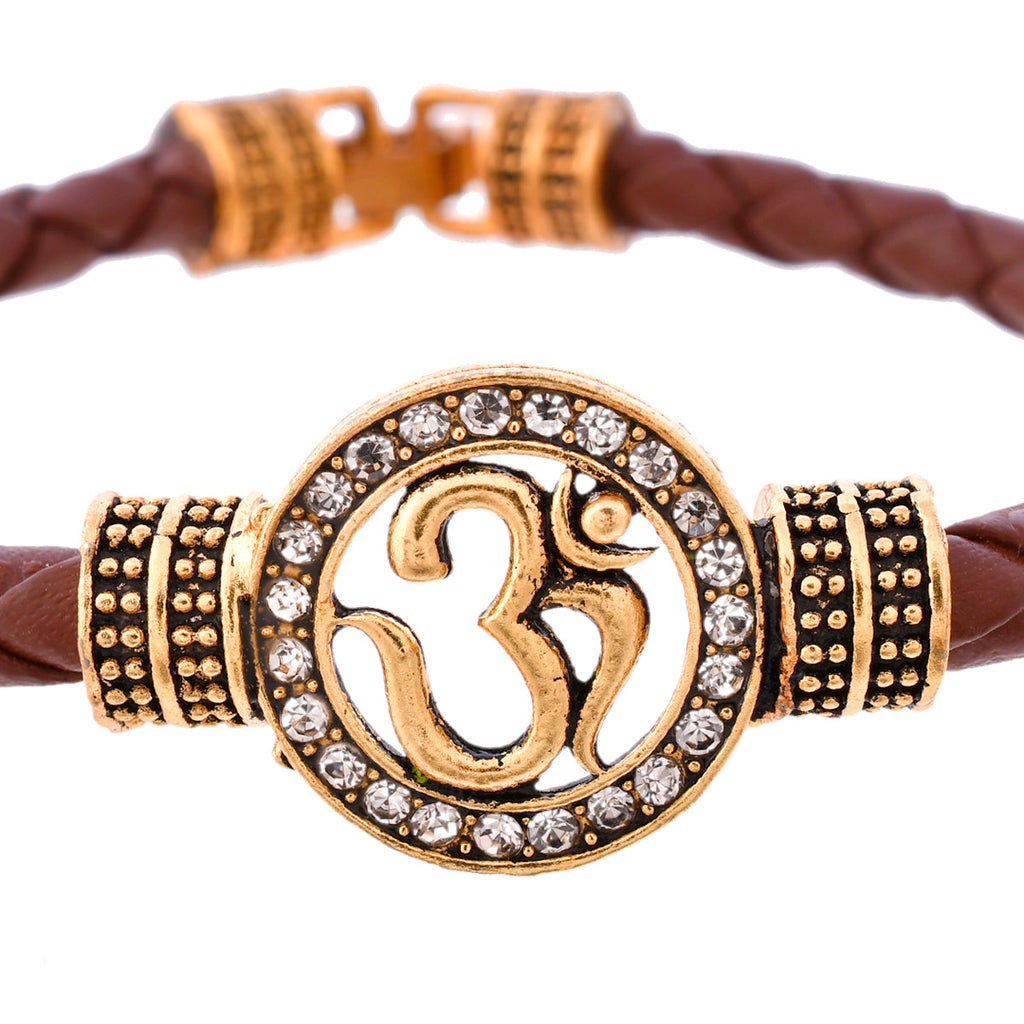 trueBrowns X Voylla Om Leather Bracelet Style Rakhi - Distacart