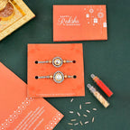 trueBrowns X Voylla Kundan Polki Studded Thread Rakhis - Pack Of 2 - Distacart