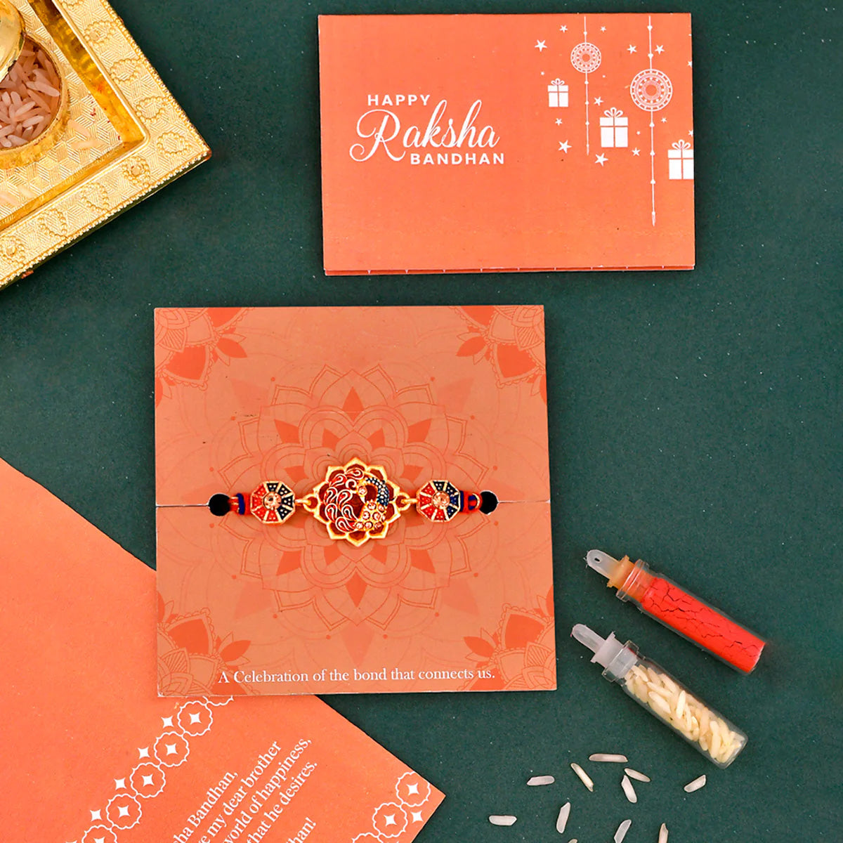 trueBrowns X Voylla Cutwork Studded High Polish Thread Rakhi - Distacart
