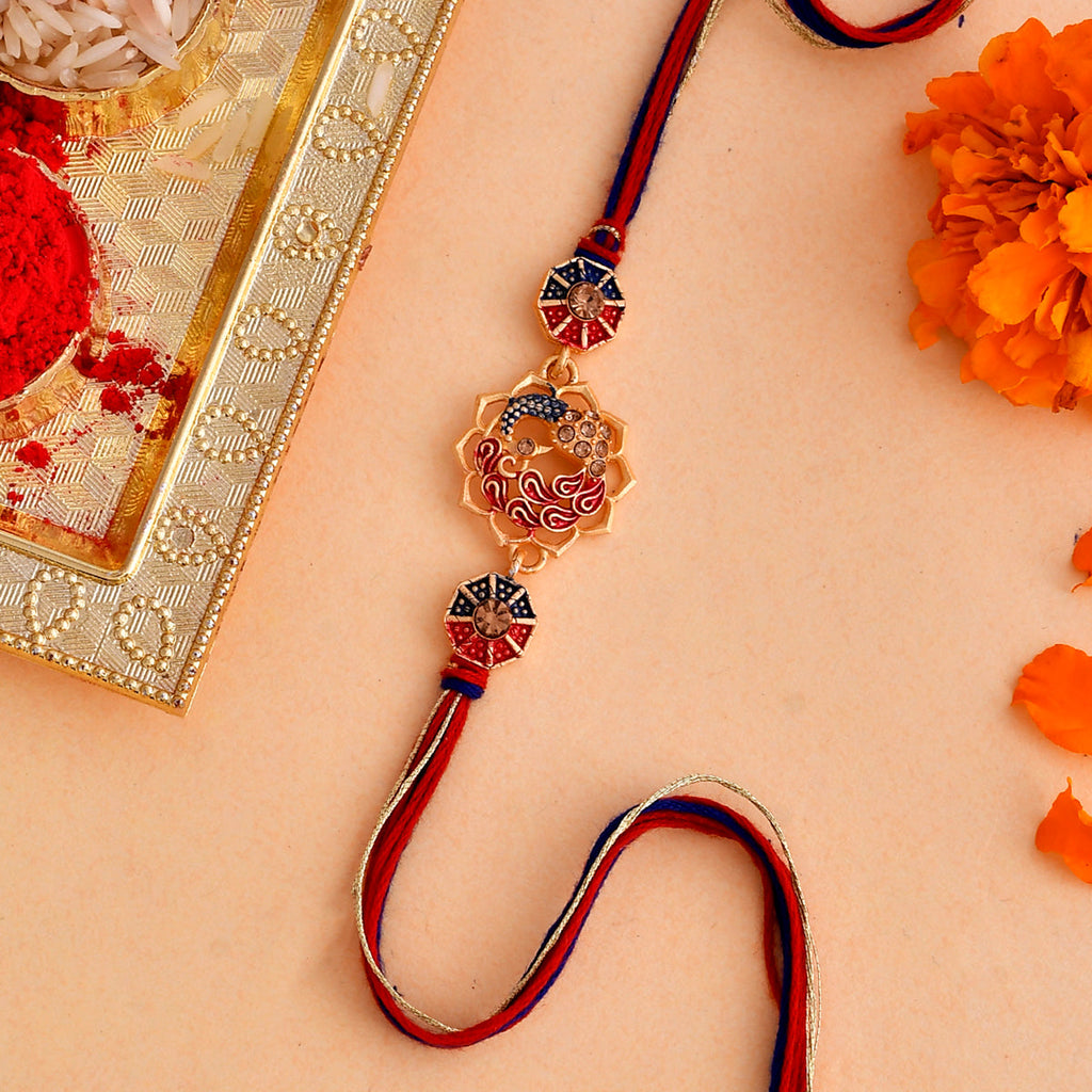 trueBrowns X Voylla Cutwork Studded High Polish Thread Rakhi - Distacart