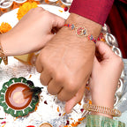 trueBrowns X Voylla Cutwork Studded High Polish Thread Rakhi - Distacart