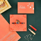 trueBrowns X Voylla Colorful Peacock Motif Thread Rakhi - Distacart