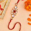 trueBrowns X Voylla Ethnic Kundan Polki Thread Rakhi - Distacart