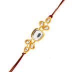 trueBrowns X Voylla Classic Kundan Polki Studded Ethnic Thread Rakhi - Distacart