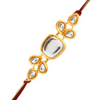 trueBrowns X Voylla Classic Kundan Polki Studded Ethnic Thread Rakhi - Distacart