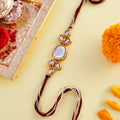 trueBrowns X Voylla Classic Kundan Polki Studded Ethnic Thread Rakhi - Distacart