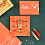trueBrowns X Voylla Ethnic Style Designer Thread Rakhis - Pack Of 3 - Distacart