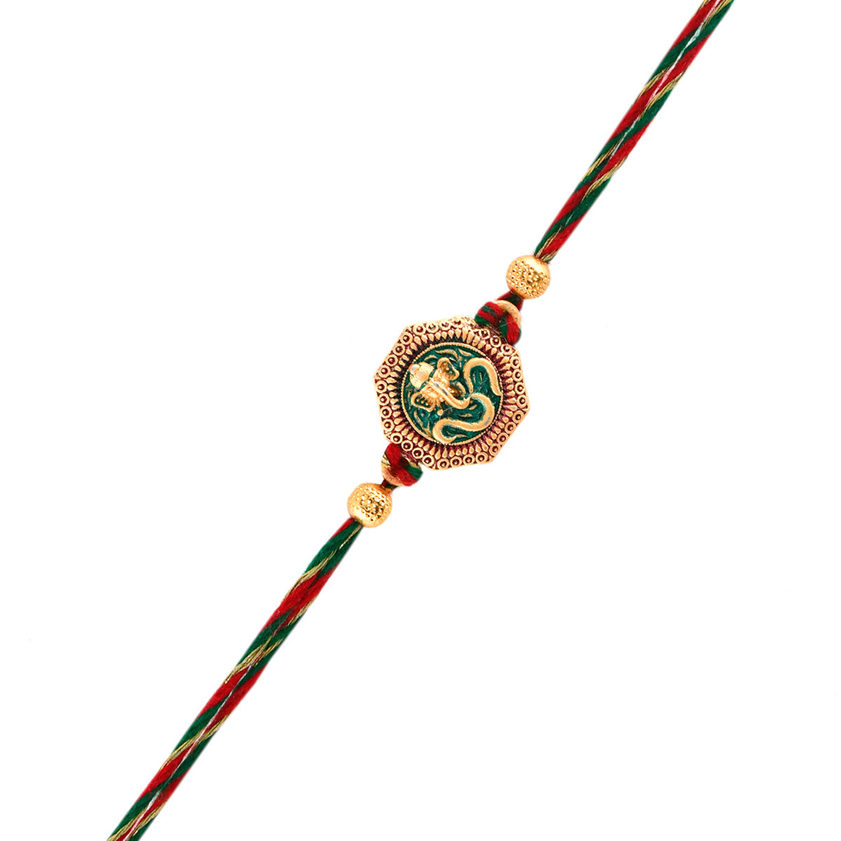 trueBrowns X Voylla Traditional Om And Lord Ganesha Motif Thread Rakhi - Distacart