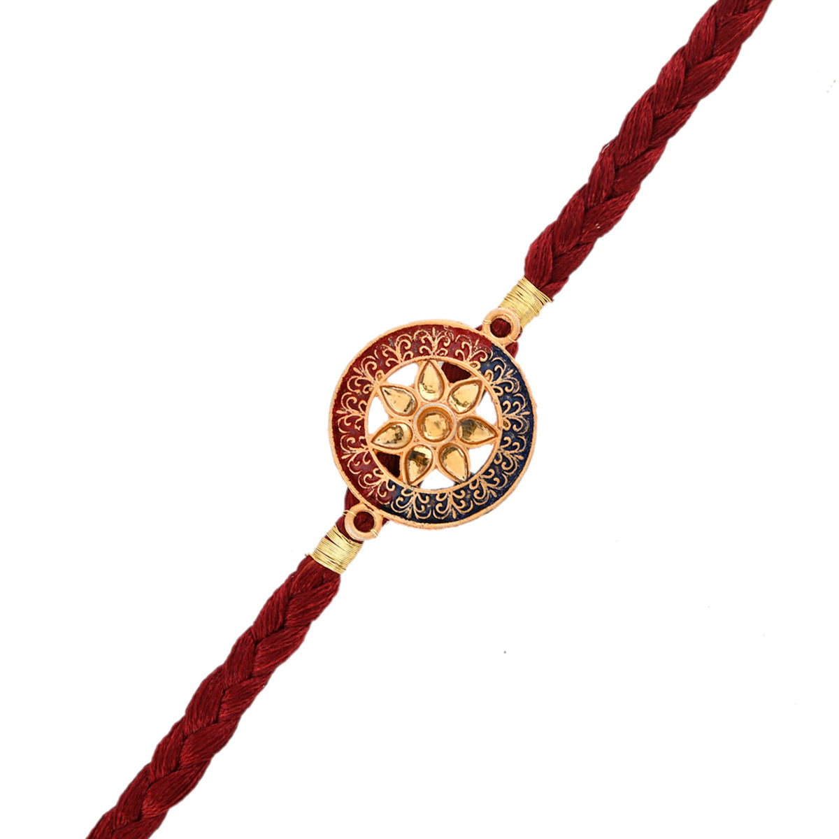 trueBrowns X Voylla Floral Motif Braided Thread Rakhi - Distacart