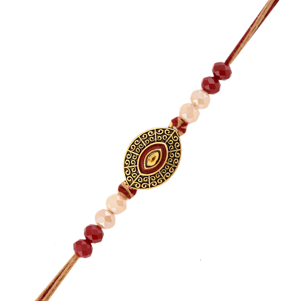 trueBrowns X Voylla Beaded Gem Studded Thread Rakhi - Distacart