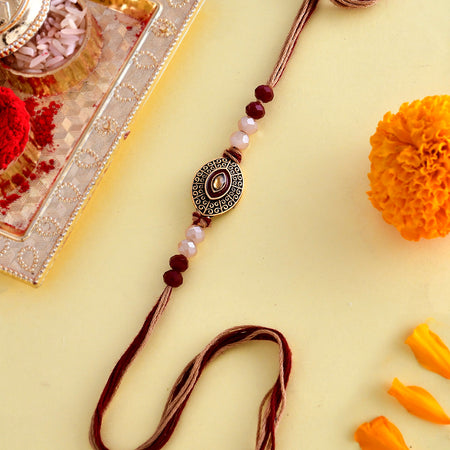 trueBrowns X Voylla Beaded Gem Studded Thread Rakhi