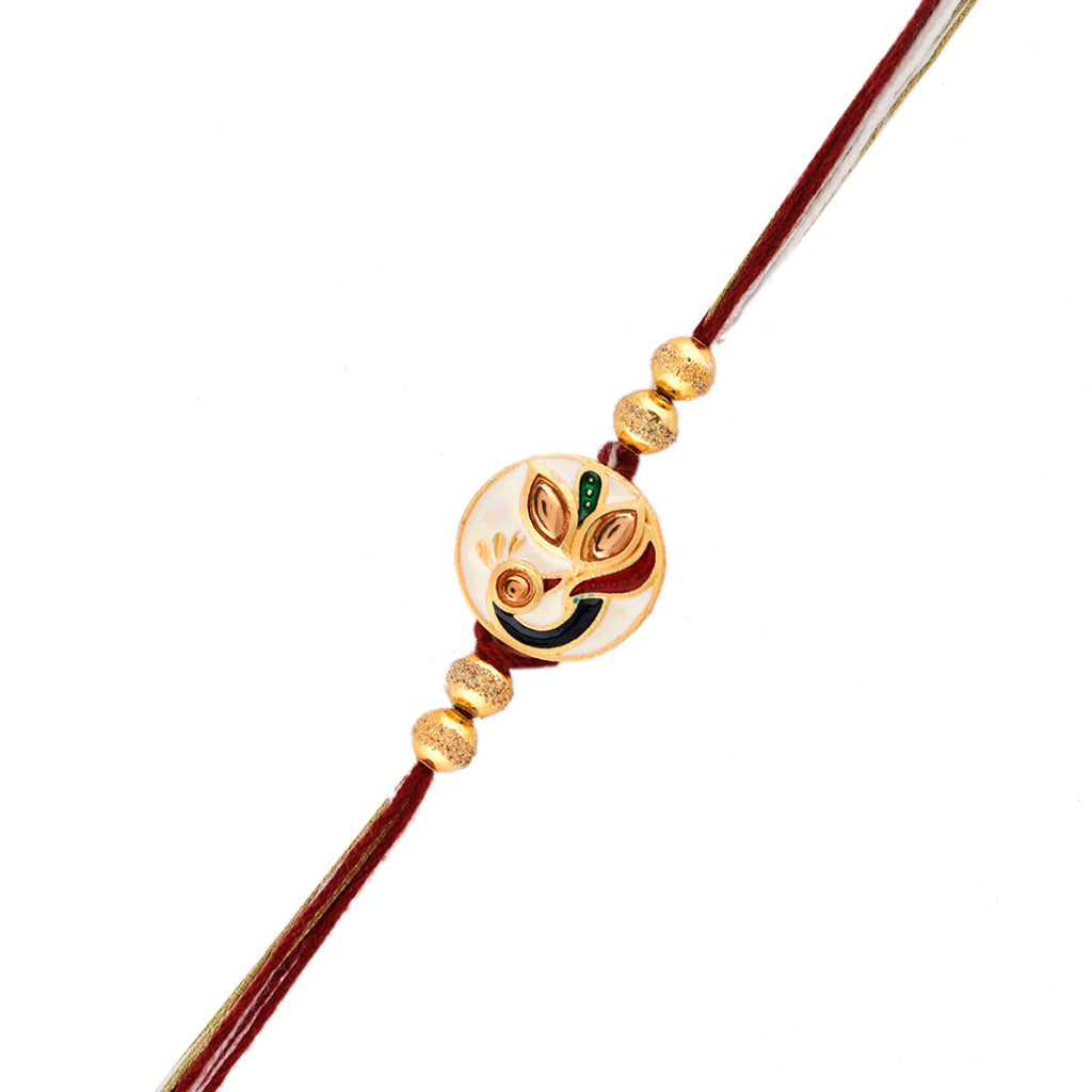 trueBrowns X Voylla Enameled Peacock Motif Thread Rakhi - Distacart