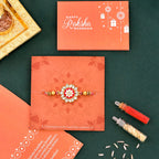 trueBrowns X Voylla Green Gems Studded Ethnic Thread Rakhi - Distacart