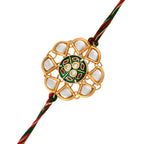 trueBrowns X Voylla Kundan Polki Enameled Bhaiya-Bhabhi Rakhi - Distacart