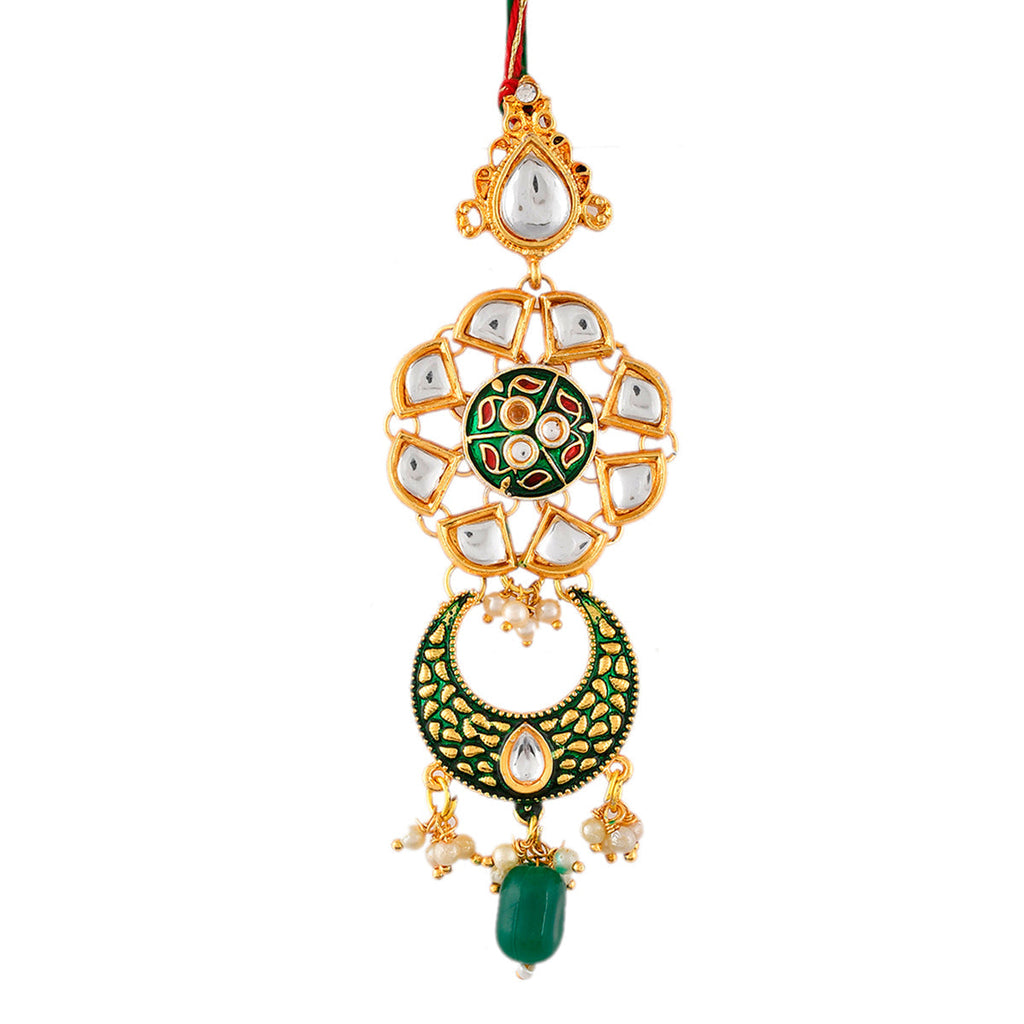 trueBrowns X Voylla Kundan Polki Enameled Bhaiya-Bhabhi Rakhi - Distacart