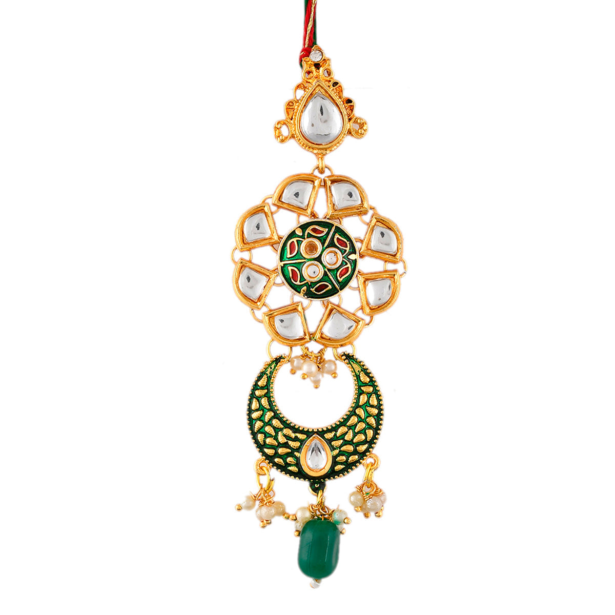 trueBrowns X Voylla Kundan Polki Enameled Bhaiya-Bhabhi Rakhi - Distacart