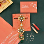 trueBrowns X Voylla Kundan Polki Enameled Bhaiya-Bhabhi Rakhi - Distacart