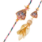 trueBrowns X Voylla Ethnic High Polish Pearl Beads Bhaiya-Bhabhi Rakhi - Distacart