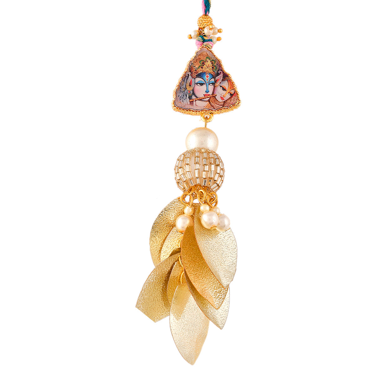 trueBrowns X Voylla Ethnic High Polish Pearl Beads Bhaiya-Bhabhi Rakhi - Distacart