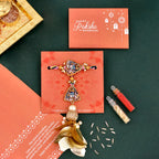 trueBrowns X Voylla Ethnic High Polish Pearl Beads Bhaiya-Bhabhi Rakhi - Distacart