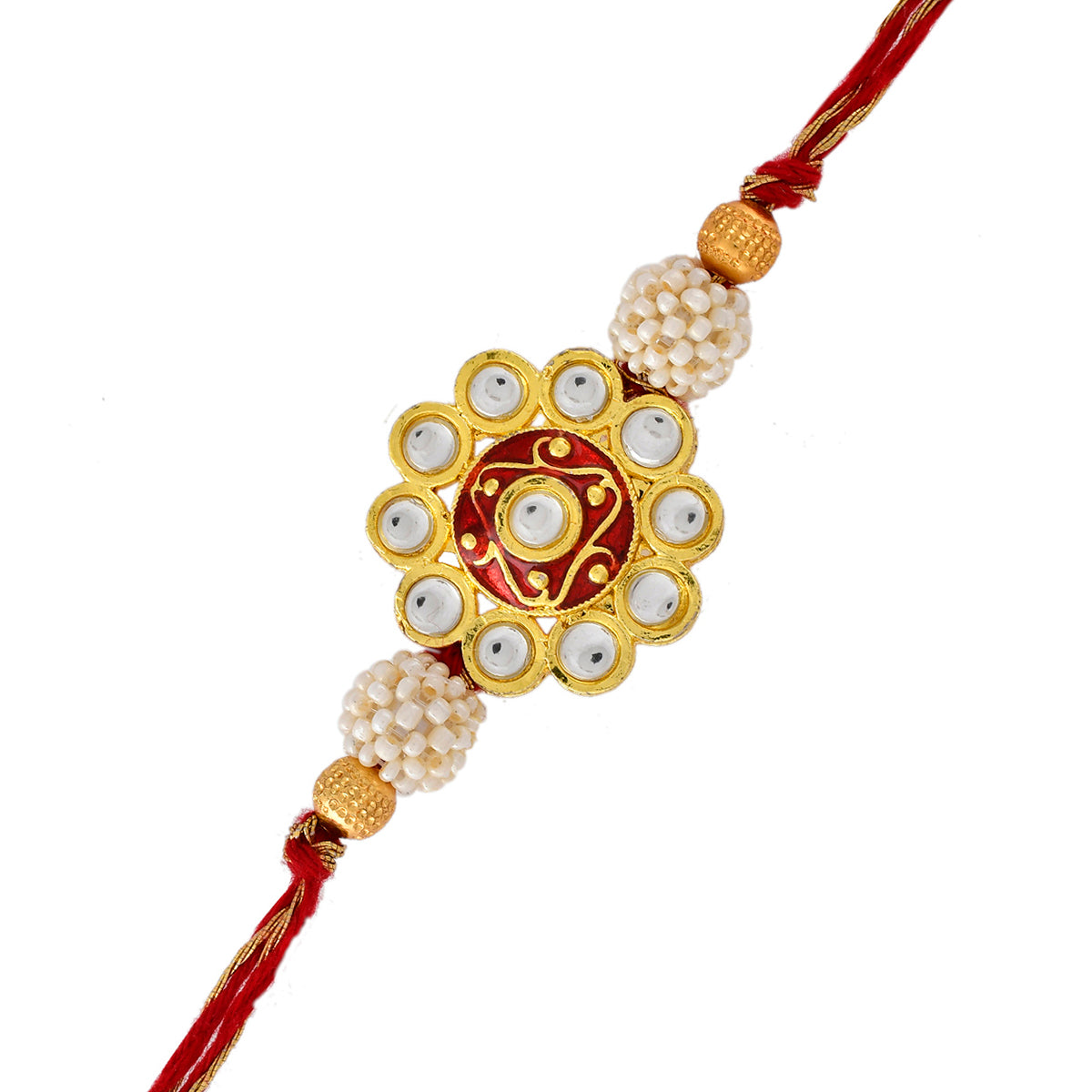 trueBrowns X Voylla Kundan Polki Traditional Bhaiya-Bhabhi Rakhi - Distacart
