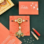 trueBrowns X Voylla Kundan Polki Traditional Bhaiya-Bhabhi Rakhi - Distacart