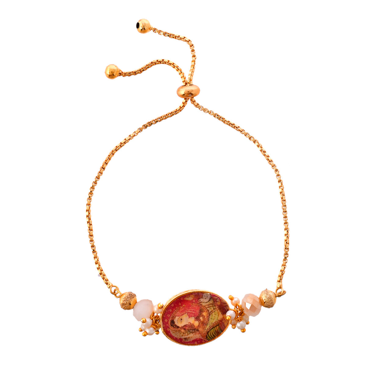 trueBrowns X Voylla Traditional King And Queen Pearl Beads Bhaiya-Bhabhi Rakhi - Distacart