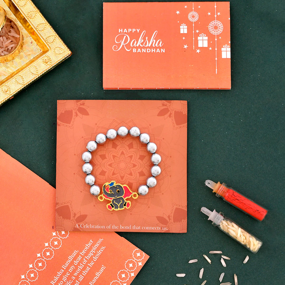 trueBrowns X Voylla Colorful Dumbo Motif Beaded Kids Rakhi - Distacart