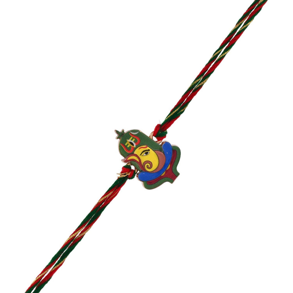 trueBrowns X Voylla Lord Ganesh Colourful Kids Thread Rakhi For Kids - Distacart