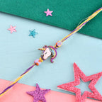 trueBrowns X Voylla Rainbow Unicorn Beaded Slip-On Rakhi For Kids - Distacart