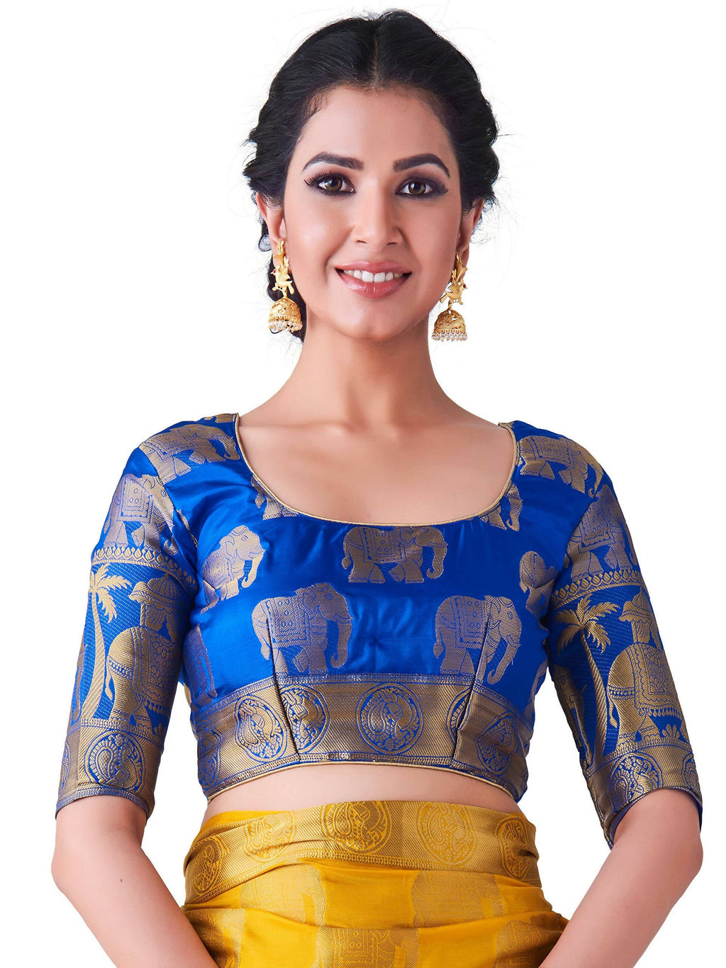 Mimosa Women's Gold Kanjivaram Art Silk Saree - Distacart