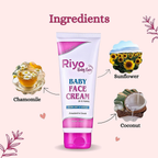 Riyo Herbs Baby Face Cream Rich in Vitamin E, Essential Oils, Turmeric