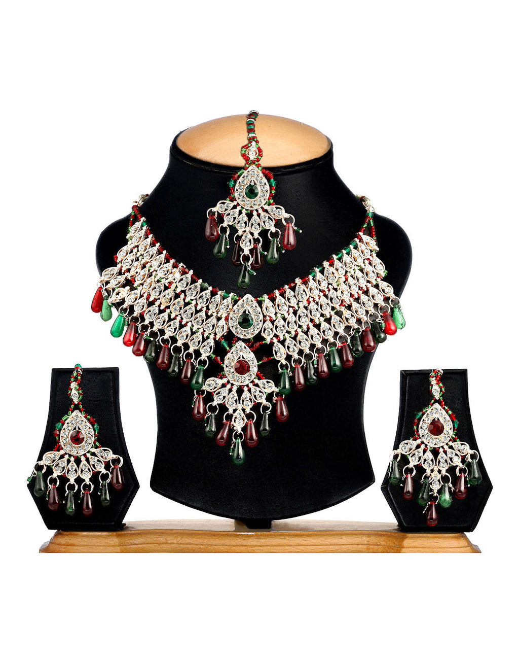 Gold-Polished Alloy Handmade Patwa Necklace Set - The Pari