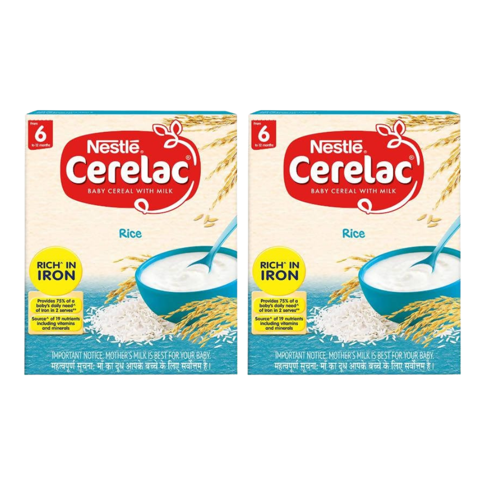 Nestle Cerelac Baby Cereal with Milk - Rice, From 6-12 Months