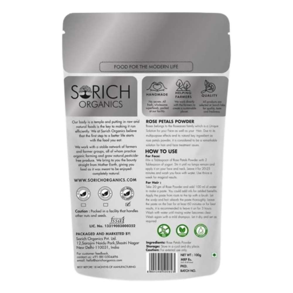 Sorich Organics Rose Petal Powder - Distacart