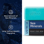Ustraa Deo Soap For Men - Neem and Green Clay, Sea Minerals, & Activated Charcoal