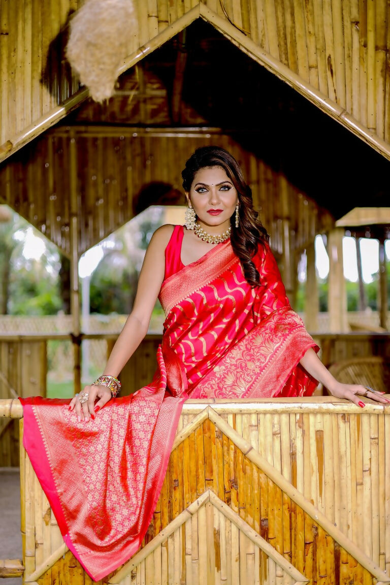 Partywear Designer Tameta Banarasi Silk Fancy Saree - Starwalk