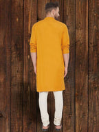 Even Apparels Pure Cotton Yellow Kurta - Yellow