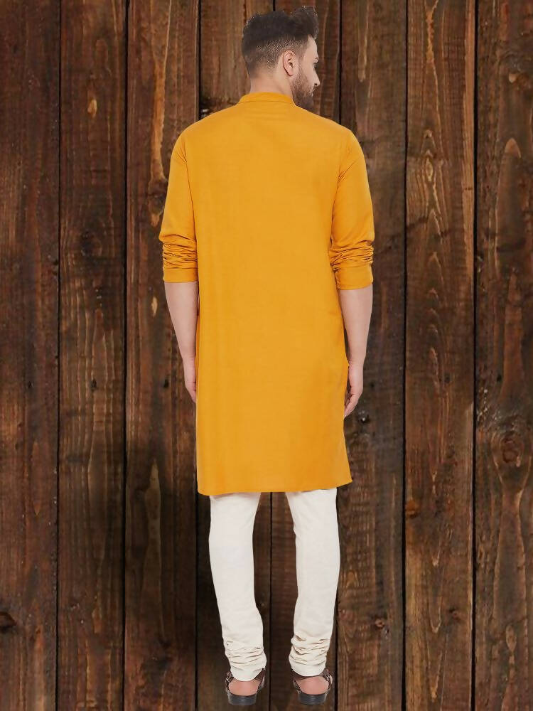 Even Apparels Pure Cotton Yellow Kurta - Yellow