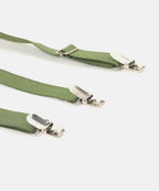 Manet Boys Solid Suspenders - Olive Green